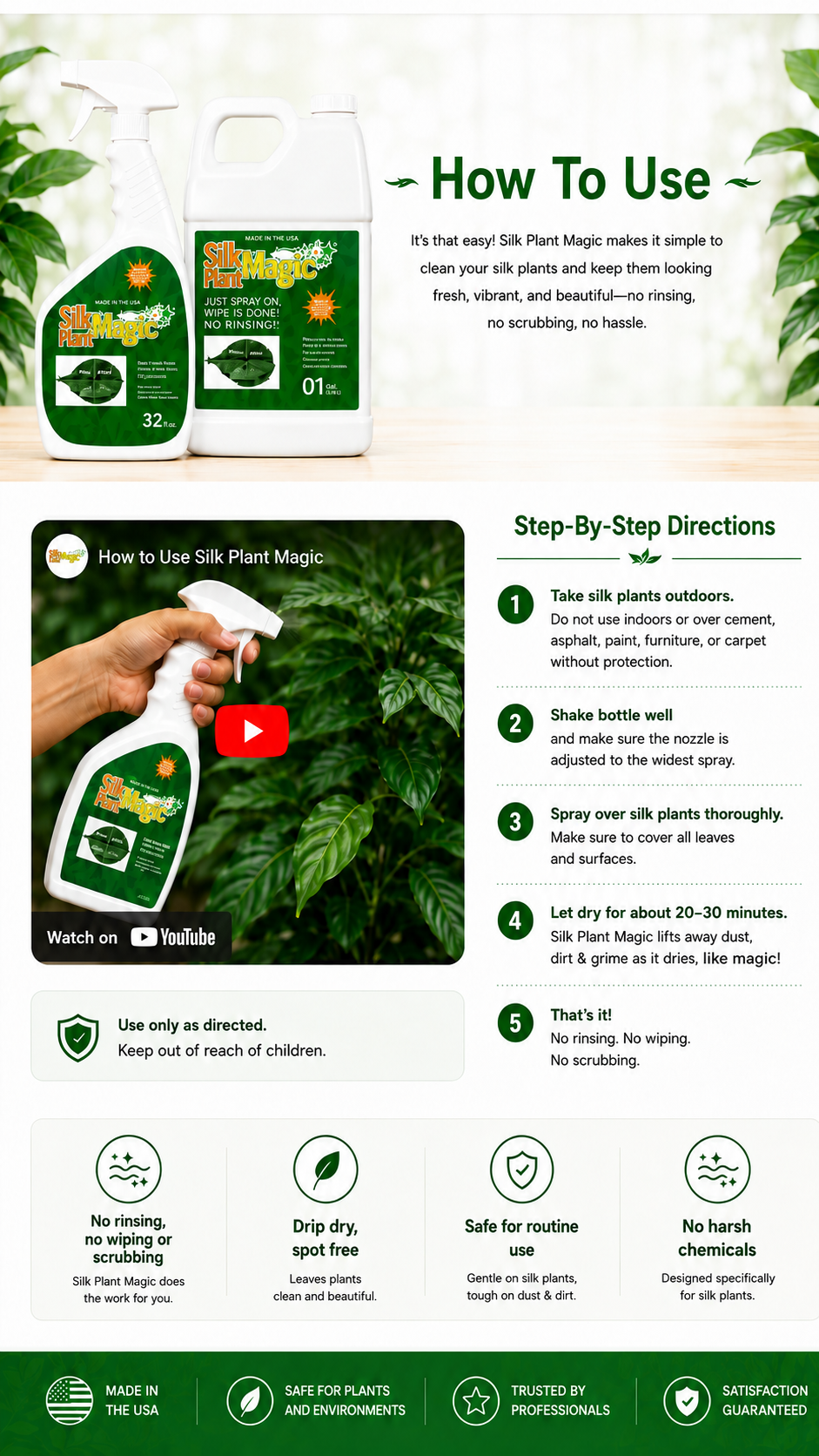 How To Use Silk Plant Magic